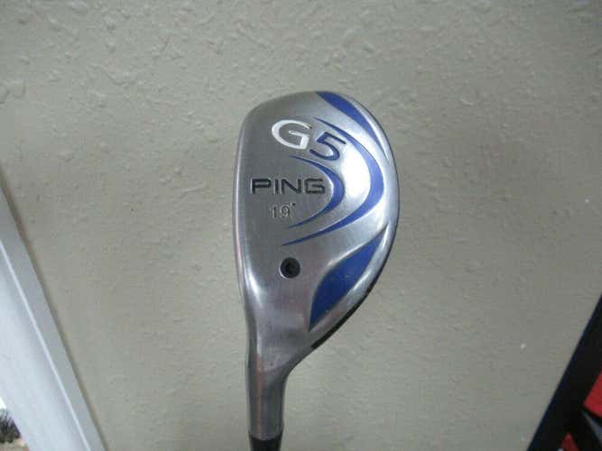 LEFT HAND PING G5 HYBRID # 3 19*  FACTORY ALDILA NV GREEN 85g STIFF FLEX