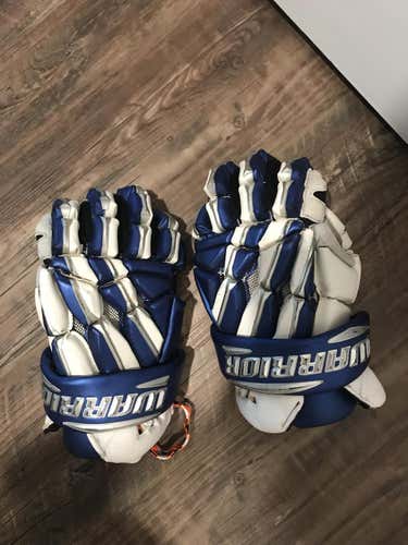 Blue Player Warrior Lacrosse Gloves 12"