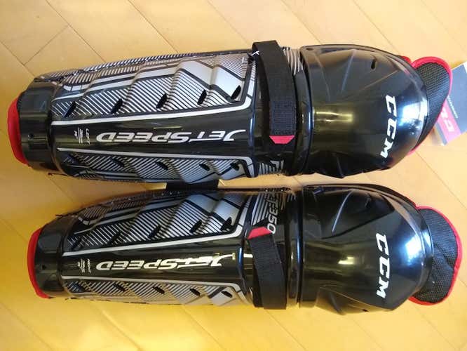 New Senior CCM JetSpeed FT350 14 inch Shin Pads