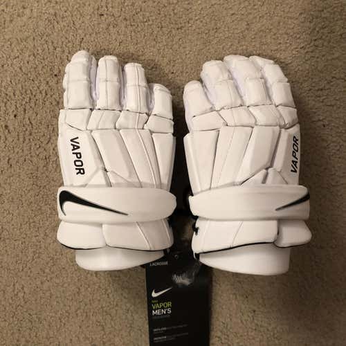 White New Vapor Lacrosse Gloves 13"