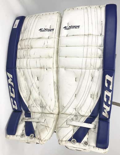 White/Blue Intermediate 29" CCM Extreme Flex Pro Goalie Leg Pads