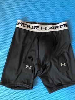 New Under Armour Compression Shorts W/Guard Black Mens Small