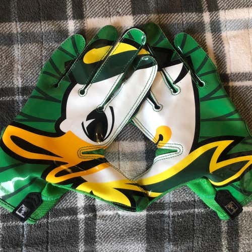 Oregon Ducks Nike Green Vapor Knit Receiver Gloves XL