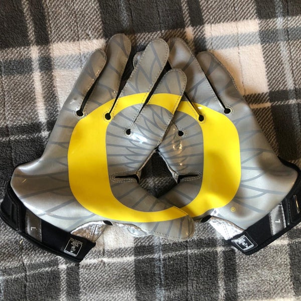 Oregon Ducks Nike Black & Yellow Vapor Jet Receiver gloves L