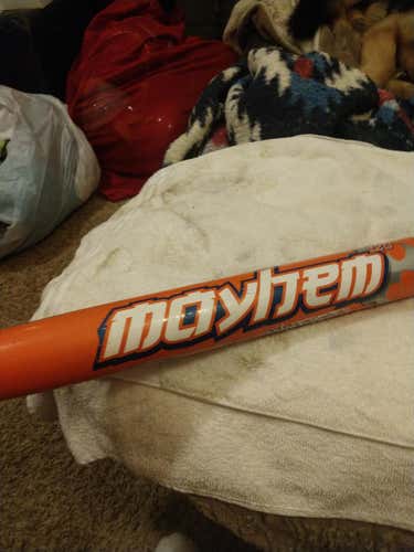 Orange Adult Worth Alloy Mayhem Bat drop 7  27 oz 34"