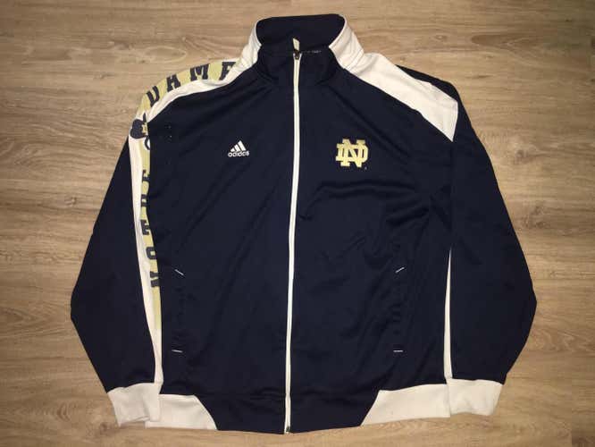 (XL) New Adidas Notre Dame Fighting Irish Pullover Jacket