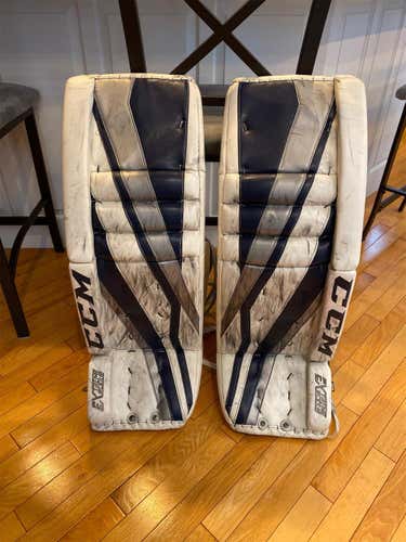 White Senior 33" Extreme Flex lll Goalie Leg Pads Pro Stock