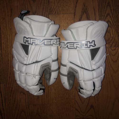 White Goalie Maverik Max Goalie Lacrosse Gloves 13"