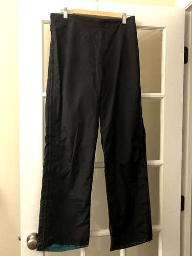Men's Size 34 Columbia Ski Pants, Green OR Black Reversible, Leg Zippers/Velcro both sides!