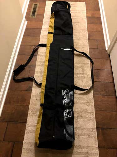 Salomon Ski Bag, Black & Tan Trim, Length is 160 but has 20 inch expander see picture