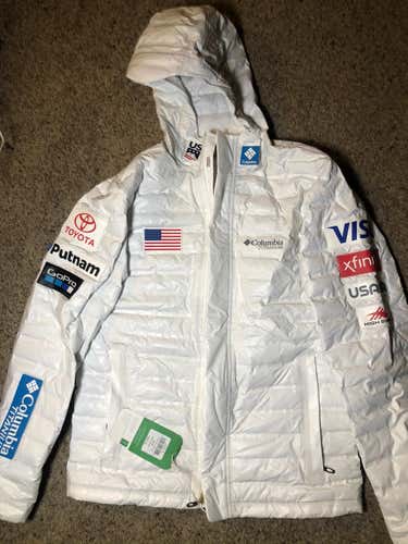 New Men's Small US SKI TEAM Columbia OutDry Ex Eco Down Jacket