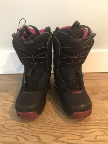 Women's 7.5 (Women's 8.5) Salomon Fusion 2.0 Snowboard Boots All Mountain Medium Flex