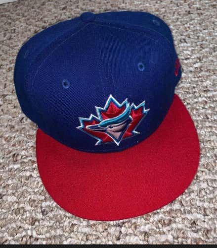 Toronto Blue Jays Sz 7 3/4 New Era Authentic On Field Fitted Hat Cap Blue Red