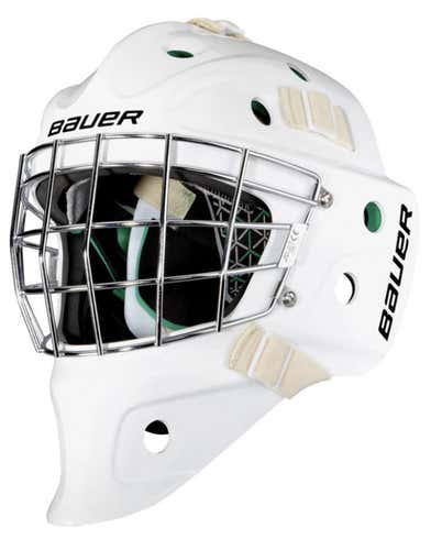White New Senior Bauer NME 4 Goalie Mask