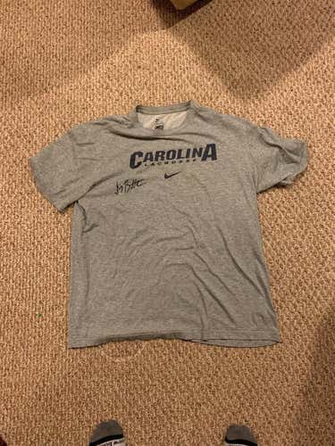 North Carolina Signed Jim Bitter Team Issued UNCLarge Nike Shirt