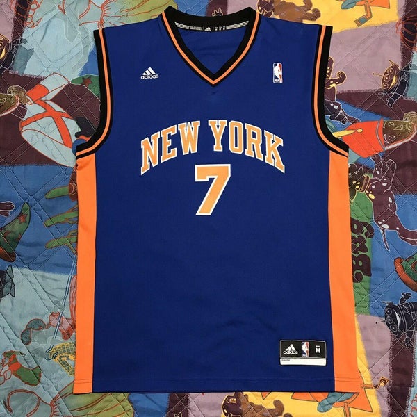 Mens New York Knicks Carmelo Anthony adidas Orange Replica Alternate Jersey