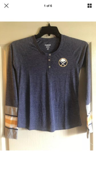 Buffalo Sabres Girls Youth Reebok Long Sleeve Shirt NWT Medium M 10/12 NHL