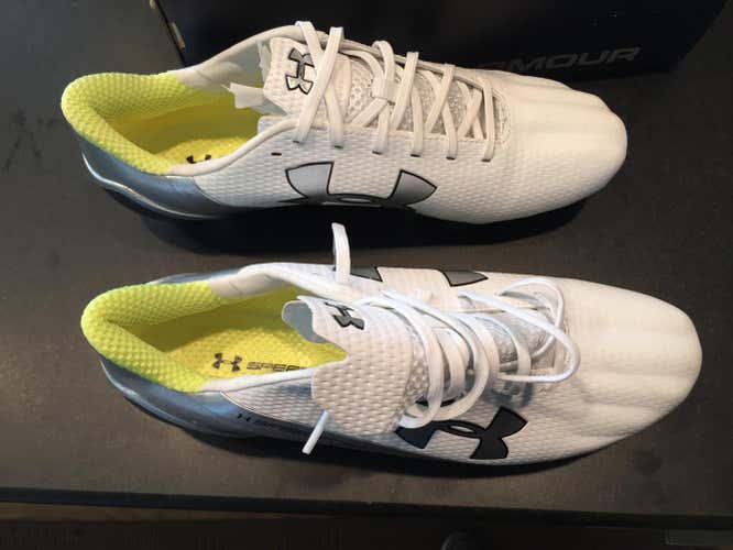 White New 11.5 (Women's 12.5) Under Armour Low Cut