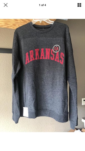Arkansas Razorbacks Men’s Sewn Dark Gray Long Sleeve Sweatshirt Large L NWT