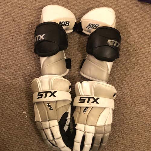 White  Player K18 Lacrosse Gloves 12"