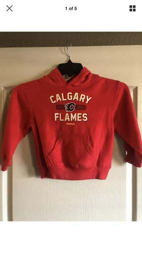 Calgary Flames Reebok NHL Youth Unisex Hockey Red Hoodie Small S 4