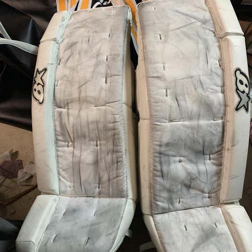 White Senior 33" SubZero Pro 2 Goalie Leg Pads Pro Stock