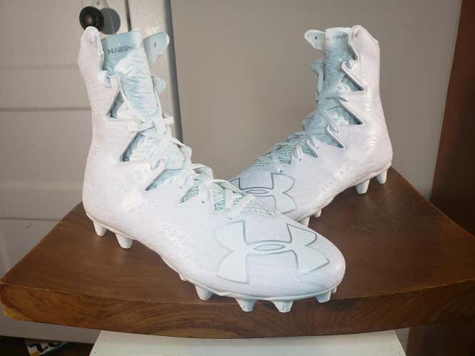 Under Armour UA Highlight Football Cleats White Men's Size 8.5