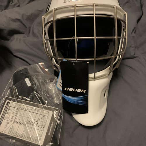 White Senior NME 8 Goalie Mask