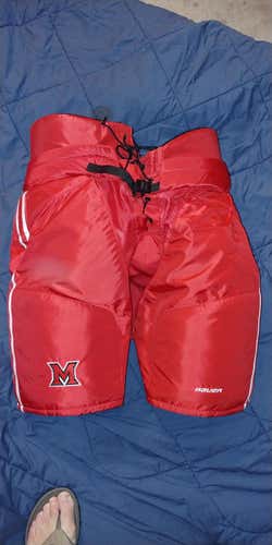 Red Senior Extra Large Bauer Hockey Pants Pro Stock