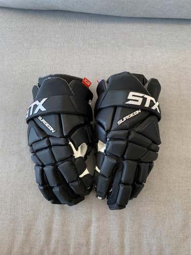 Black New Surgeon 700 Lacrosse Gloves 13"