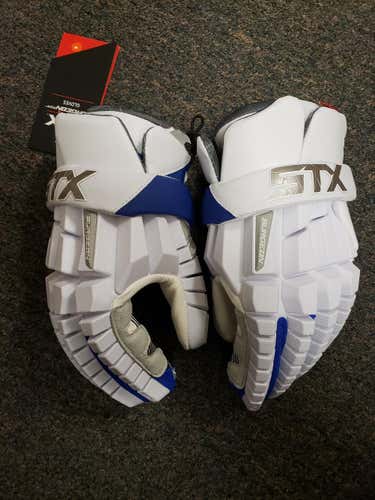 Blue New Player STXSurgeon RZR Lacrosse Gloves 12"