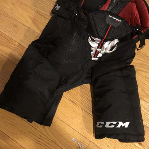 Black Junior Large JetSpeed FT1 Hockey Pants
