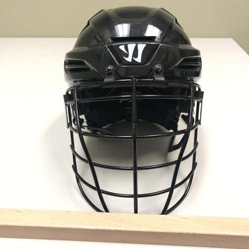 Black Adult Medium Warrior Helmet With Warrior Cage No Chin Cup