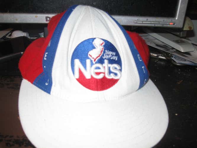 NJ NETS  FITTED   HAT(7 1/4) EMBRIODED! RARE!