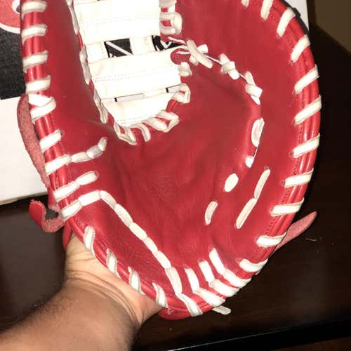 Red w/ White Web Pro series Baseball Glove 13"