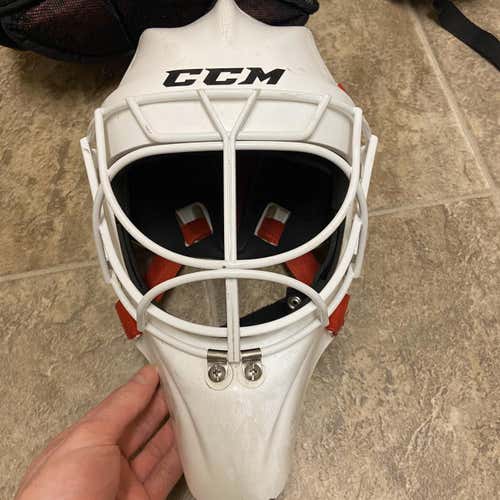 White CCM Pro Goalie Mask