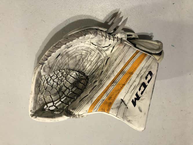 White/yellow CCM Premier Pro Pro Stock Luongo 90* break!!!
