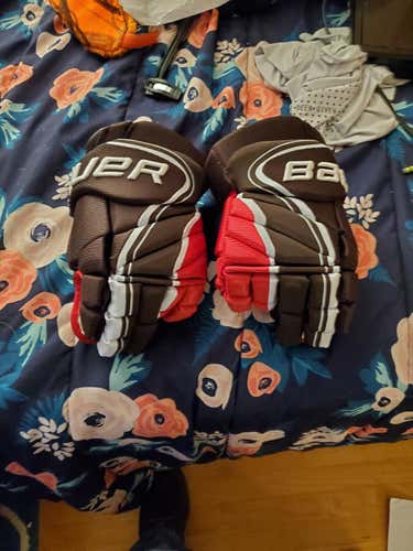 Brown New Senior Bauer Vapor 1X Pro Lite Gloves 13"