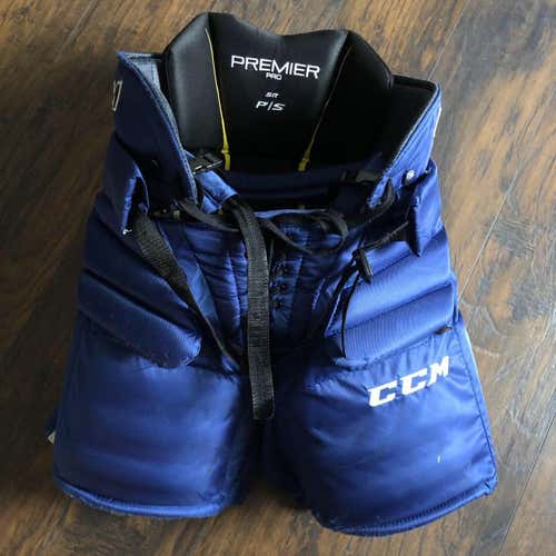 Blue CCM Premier Pro Sr Small Goalie Pants