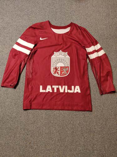 New Nike Latvia IIHF Replica Jersey