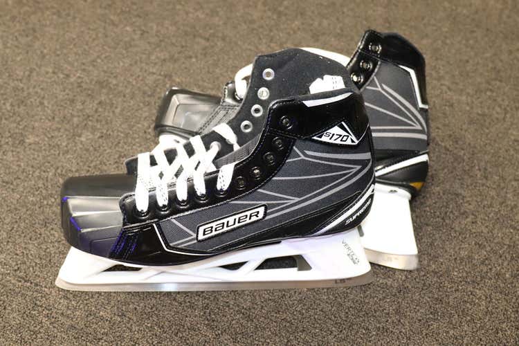 New Junior Bauer Supreme S170 Hockey Goalie Skates D&R (Regular) Size 4