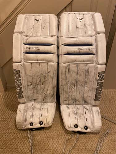 White Senior 34" Velocity V5 Goalie Full Set Pro Stock