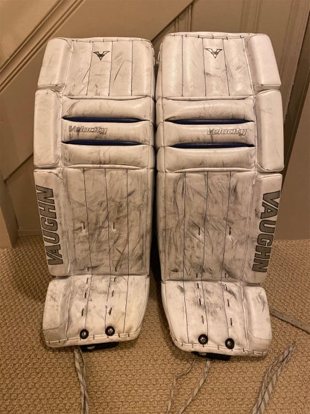 White Senior 34" Velocity V5 Goalie Full Set Pro Stock