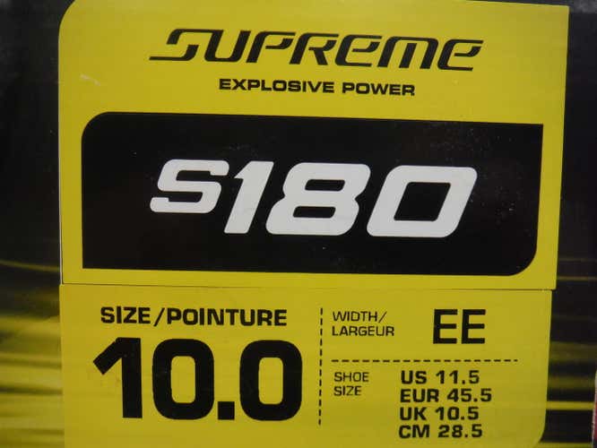New Senior Bauer Supreme S180 Hockey Skates Size 10EE