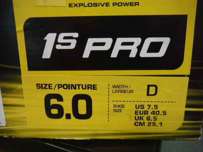 New Senior Bauer Supreme 1S Pro Hockey Skates Size 6D