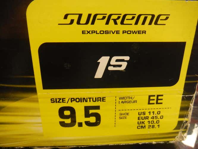 New Senior Bauer Supreme 1S Hockey Skates Size 9.5EE