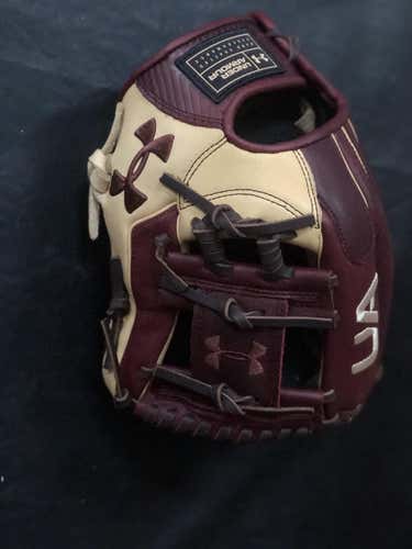 Red New High School/College Under Armour Right Handed Infield Genuine Pro Baseball Glove 11.5"
