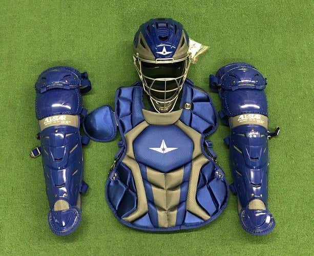 All Star System 7 Axis Intermediate 13-16 Catchers Gear Set - Royal Blue