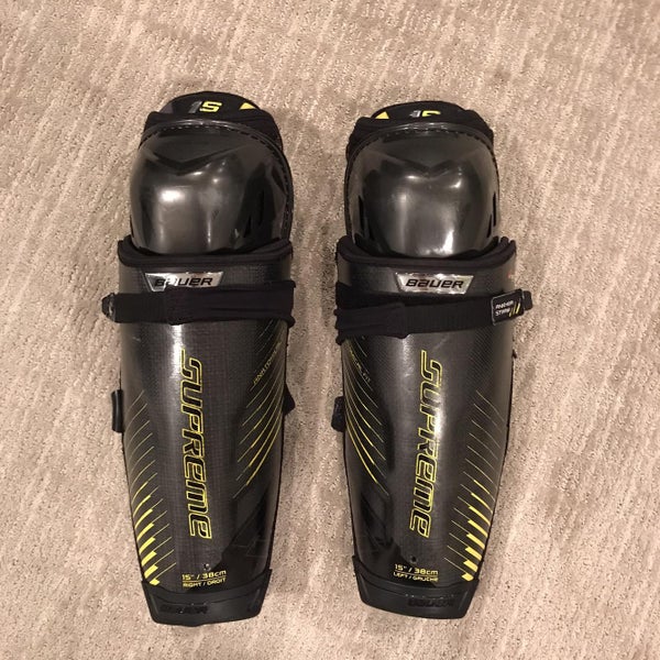 Colorado Avalanche Team Stock Bauer Senior Supreme 1S Shin Pads