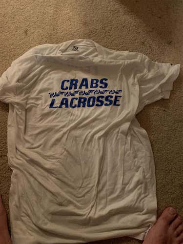 Crabs Lacrosse Respect All Fear None Adult Extra Large  Shirt